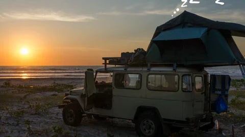 Sleep easy in your roof box tent 💤